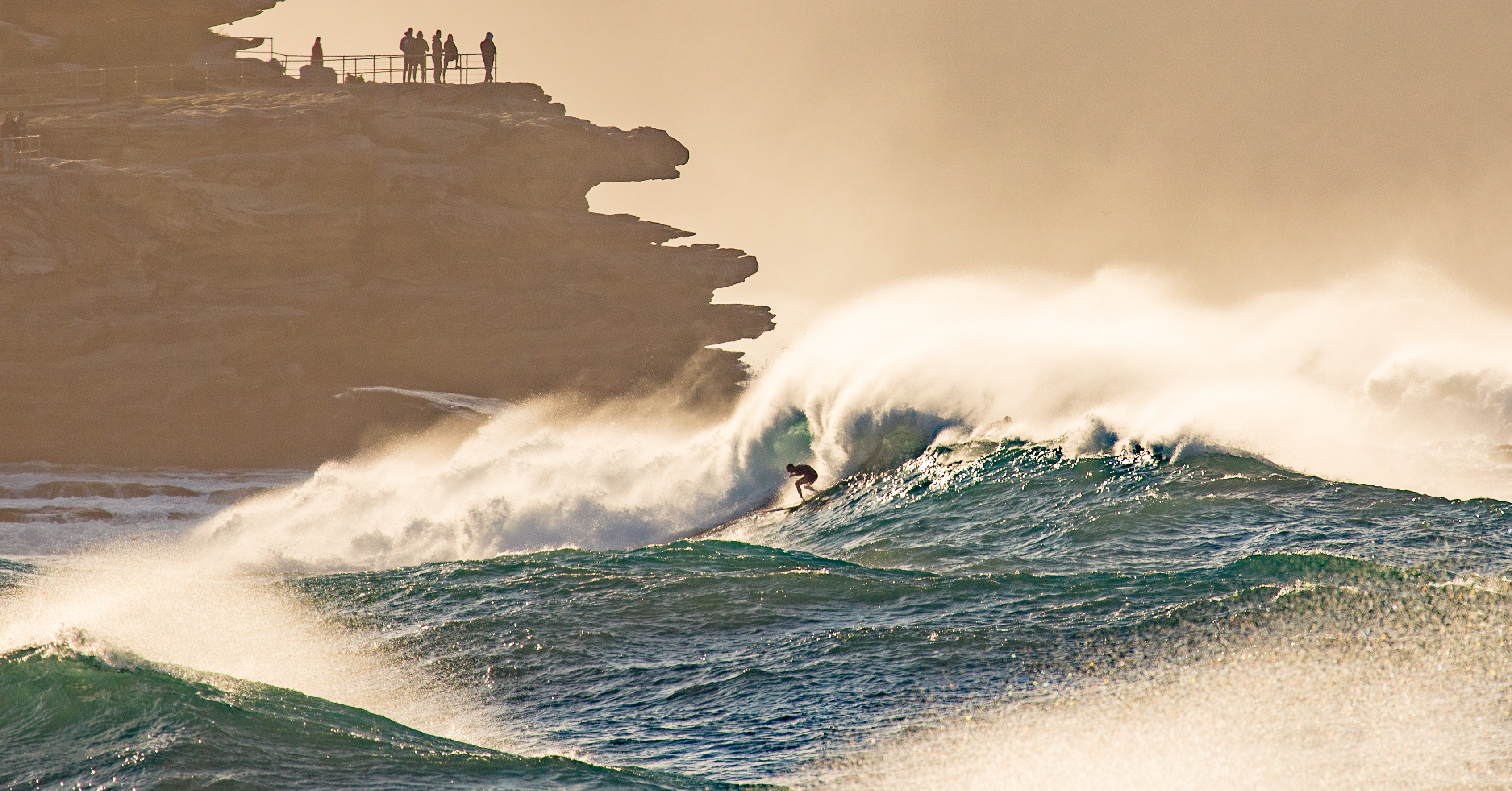 Big Wave Surfer braves massive swell at Ben Buckler by @hotndelicious